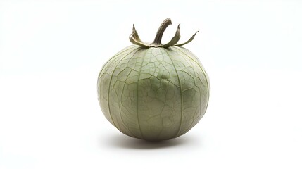 one tomato tomatillos fruit isolated on white