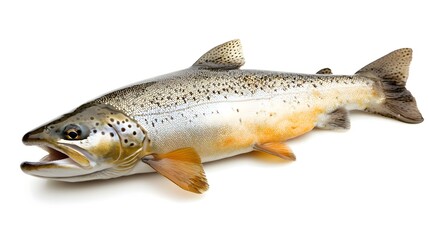 Obraz premium Lake trout against white background