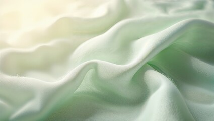Obraz premium Soft mint green fabric texture with gentle folds
