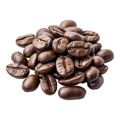 A pile of roasted coffee beans, showcasing their rich brown color and distinct surface textures.