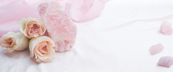 beauty pink rose quartz background