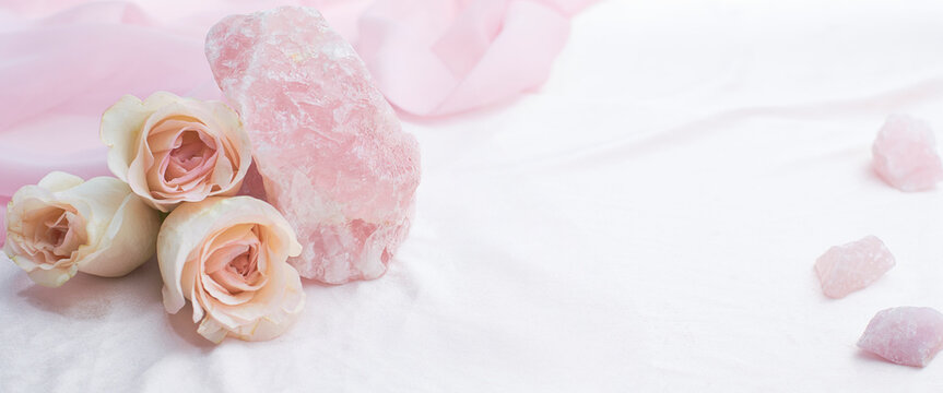 beauty pink rose quartz background