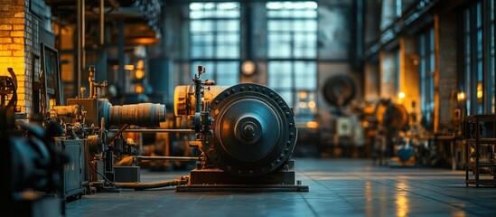 Vintage Industrial Machinery in a Historic Factory