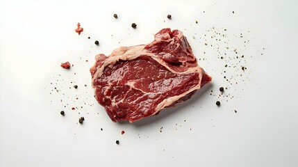 Obraz premium Raw Beef Steak isolated on white background