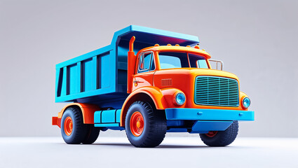 toy car truck on white background illustration