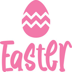 Easter typography clip art design on plain white transparent isolated background for card, shirt, hoodie, sweatshirt, apparel, tag, mug, icon, poster or badge