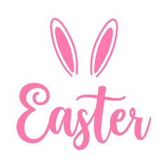 Fototapeta premium Easter typography clip art design on plain white transparent isolated background for card, shirt, hoodie, sweatshirt, apparel, tag, mug, icon, poster or badge
