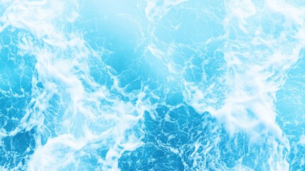 Obraz premium Azure ocean waves, top view