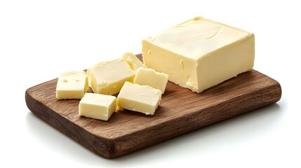Butter on Wooden Board