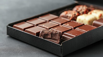 Indulging in luxury chocolate presentation with rich textures and enticing flavors showcased elegantly