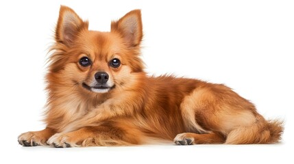 Obraz premium portrait of a red dog on a white background