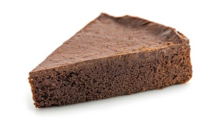 Chocolate Cake Slice isolated on white background