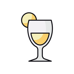 Half Lemonade vector icon
