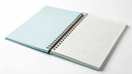 Blank Paper Notebook: Perfect for Note-Taking, Journaling, and Creative Writing Projects. High-Resolution Image, Isolated on White Background, Ideal for Design Layouts, Mockups, and Branding