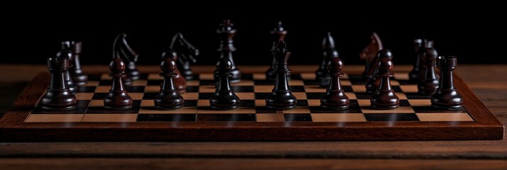 A beautifully arranged chess set that invites strategic thinking, competition, and deep concentration, perfect for game enthusiasts and lovers of intellectual challenges.