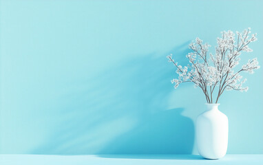Minimalist composition with simple shapes and soft colors, purity and simplicity