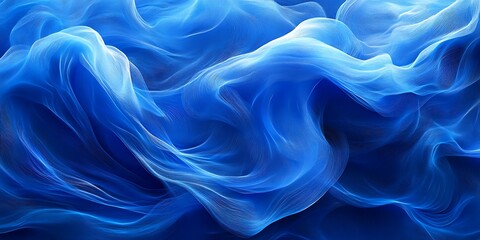 Obraz premium Blue abstract flowing fabric