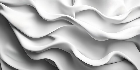 Fototapeta premium White fabric, soft waves, abstract background