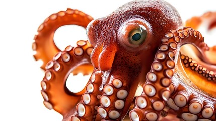 Obraz premium Octopus isolated on white background