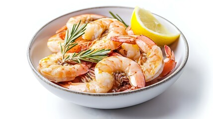 Shrimps isolated on white background concept
