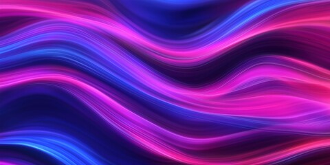 Fototapeta premium abstract vibrant wavy neon background with dynamic glowing colorful curves. This visual is perfect for futuristic, artistic, and technological themes