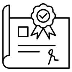 Certificate  Icon Element For Design
