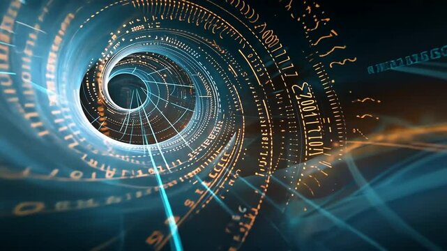 Golde Spirale mit mathematischen Zahlen