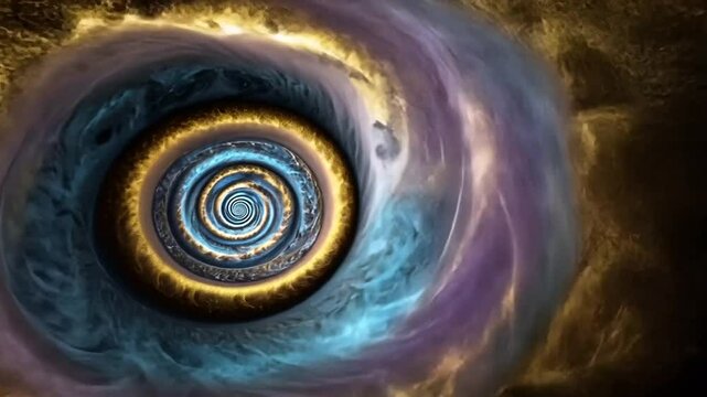 Goldene Spirale mit tiefem Lichteffekt
