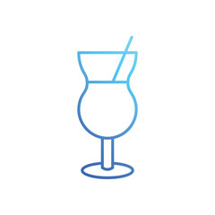 Peach Iced Tea vector icon