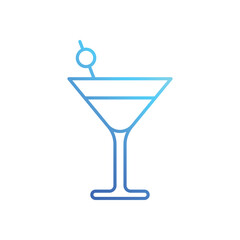 Lychee Martini vector icon