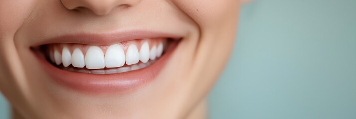 Obraz premium A cheerful close-up image of a smiling face, radiating happiness and positivity, encapsulating the essence of joy and the human experience in a simple yet compelling portrayal.