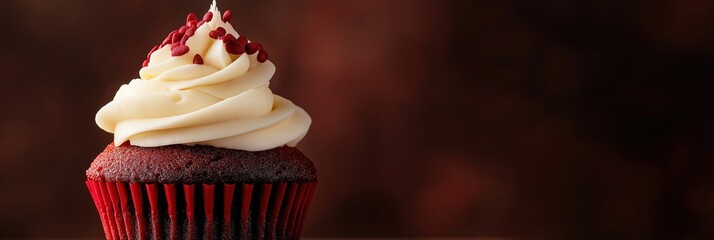An enticing cupcake adorned with creamy frosting and decorative toppings. The image captures the essence of indulgence and celebration, making it ideal for bakery promotions.