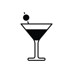 Lychee Martini vector icon