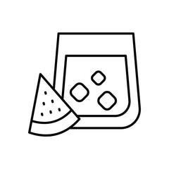 Watermelon Juice vector icon