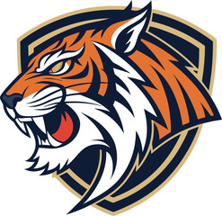 Tiger head mascot logo design