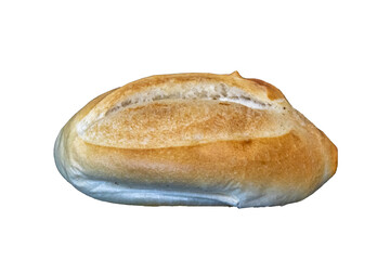 Traditional Brazilian bread also known as careca bread, salt bread or French bread. Isolated on transparent background