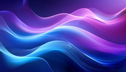 Fototapeta premium a mesmerizing abstract background featuring soft flowing waves of light in a gradient of blue and purple hues