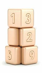 Obraz premium Stacked numbered blocks