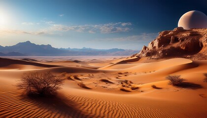 Naklejka premium desert planet