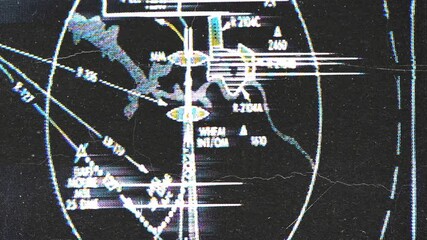 High-tech animated radar screen with scanning motion, data overlays, and futuristic interface. Ideal for video effects, tech visuals, or military and aerospace concepts. - Powered by Adobe