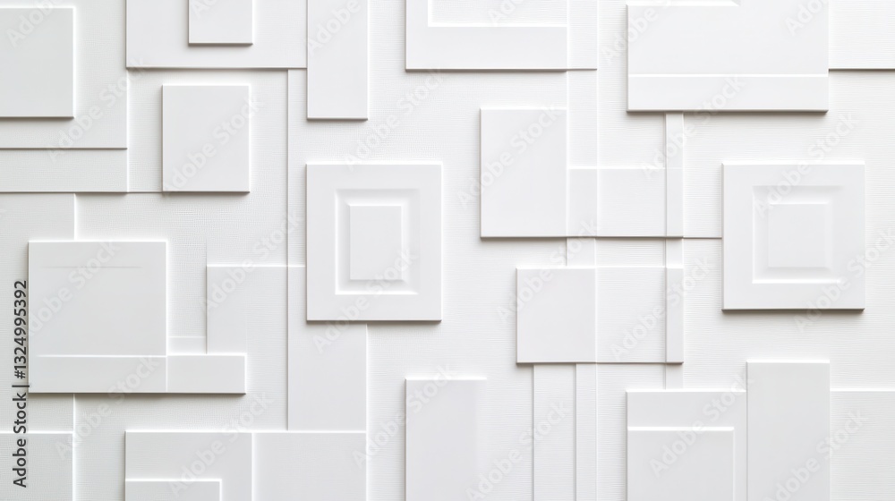Poster white abstract geometric seamless surface pattern background forming squares and rectangles is creat