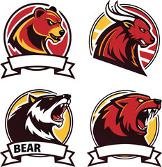 head mascot logo design