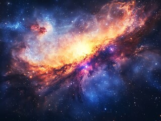 Obraz premium Supernova background, space galaxy cloud nebula ,stars, desktop wallpaper, screensaver.