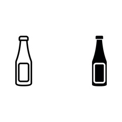 Chili sauce icon set color editable on white background