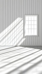 Obraz premium White minimalist interior with natural light