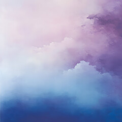 Fototapeta premium Aerial view of fluffy pink clouds against blue sky