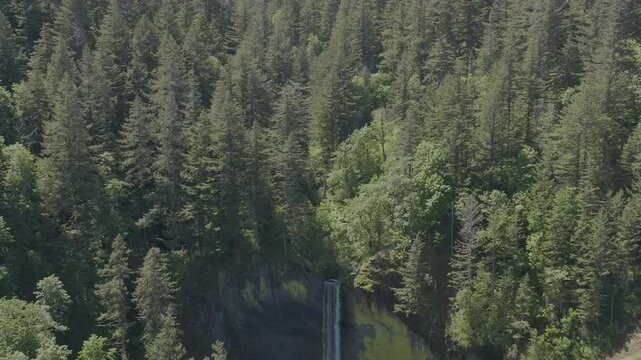 Latourell Falls in the Scenic Columbia River Gorge along the Oregon and Washington Border. 