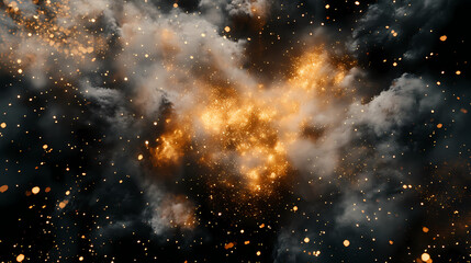 Fototapeta premium Explosion of sparks. Nebula Sparks. Illustration