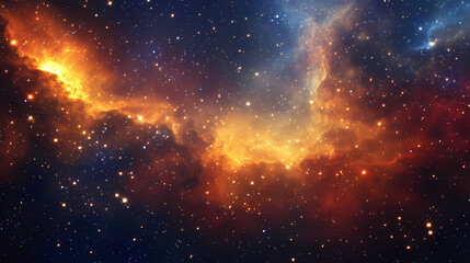 Fototapeta premium Glowing stars in a vast open sky with twinkling sparks and shimmering light, sparkles, astronomy, nebula. Nebula Sparks. Illustration