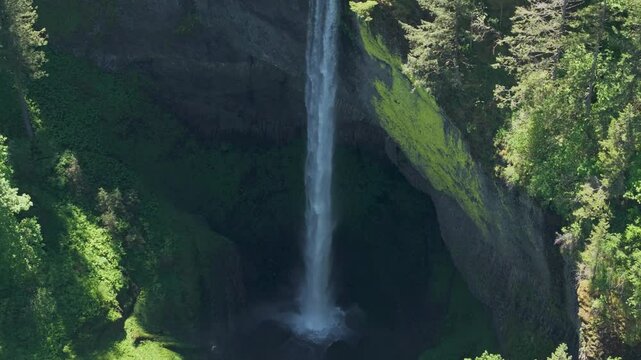 Latourell Falls in the Scenic Columbia River Gorge along the Oregon and Washington Border. 